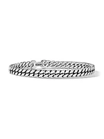 Curb Chain Bracelet in Platinum