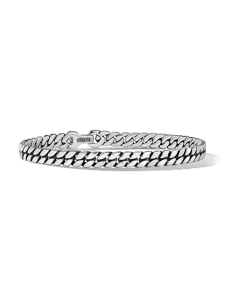 Curb Chain Bracelet Platinum, 6MM