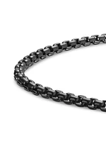 Box Chain Bracelet Stainless Steel and Sterling Silver