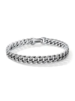 Curb Chain Bracelet in Platinum