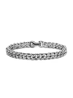 Curb Chain Bracelet in Platinum