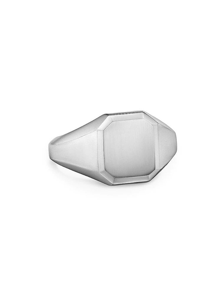 Streamline Signet Ring Platinum, 14MM