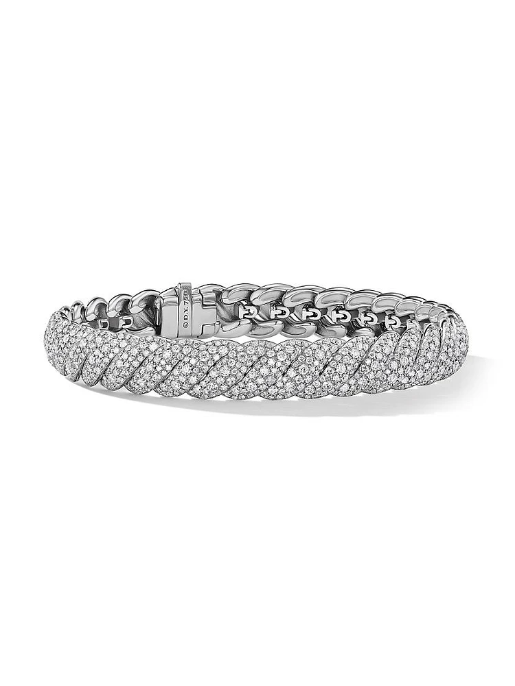 Sculpted Cable Bracelet 18K White Gold