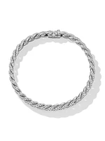 Sculpted Cable Bracelet in 18K White Gold