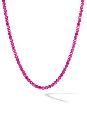 DY Bel Aire Color Box Chain Necklace Hot Pink Acrylic