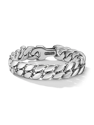 Curb Chain Bracelet in Platinum, 14.5MM