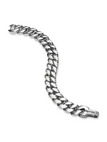 Curb Chain Bracelet in Platinum