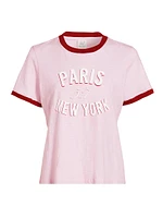 Paris New York Ringer T-Shirt