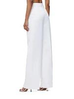 Simone Satin Wide-Leg Trousers