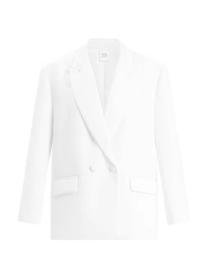 Pim Satin Double-Breasted Blazer