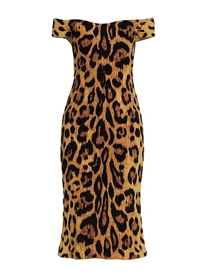 Jaguar Off-The-Shoulder Cocktail Dress