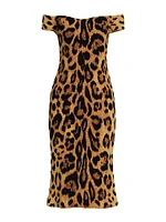 Jaguar Off-The-Shoulder Cocktail Dress