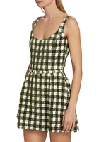 Check Tweed Wool-Blend Minidress