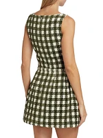 Check Tweed Wool-Blend Minidress