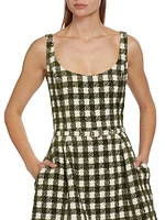 Check Tweed Wool-Blend Minidress