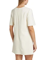 Chrysanthemum Wool-Blend Shift Dress