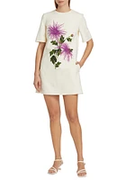 Chrysanthemum Wool-Blend Shift Dress