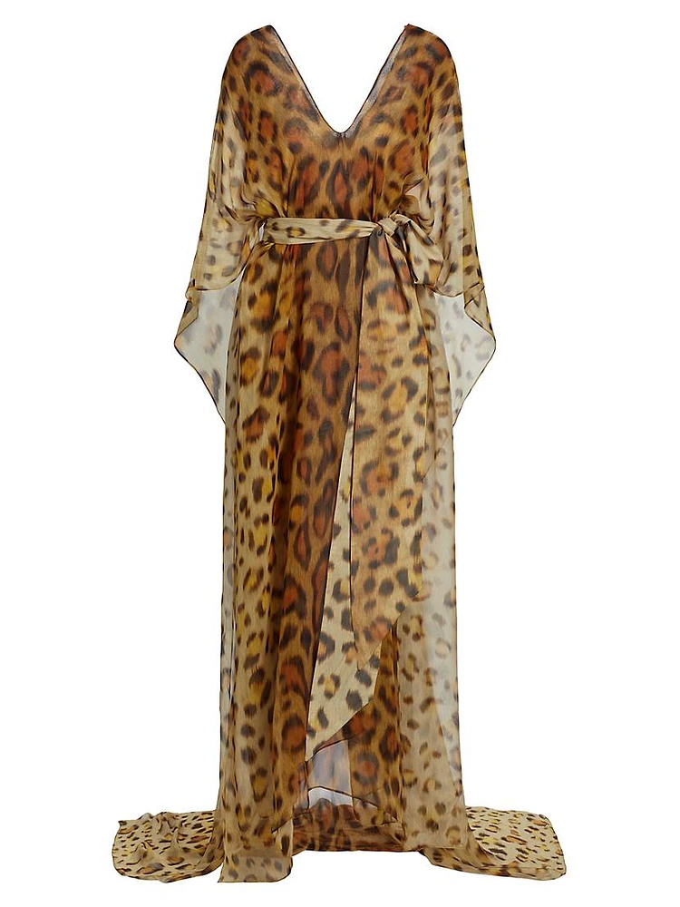 Jaguar Silk Chiffon Caftan