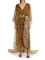 Jaguar Silk Chiffon Caftan