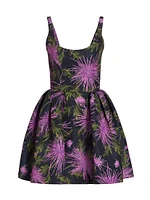 Chrysanthemum Faille Minidress