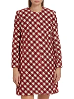 Chenille Check Tweed Long Jacket