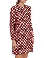 Chenille Check Tweed Long Jacket