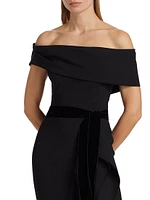 Off-the-Shoulder Drape Cocktail Dress