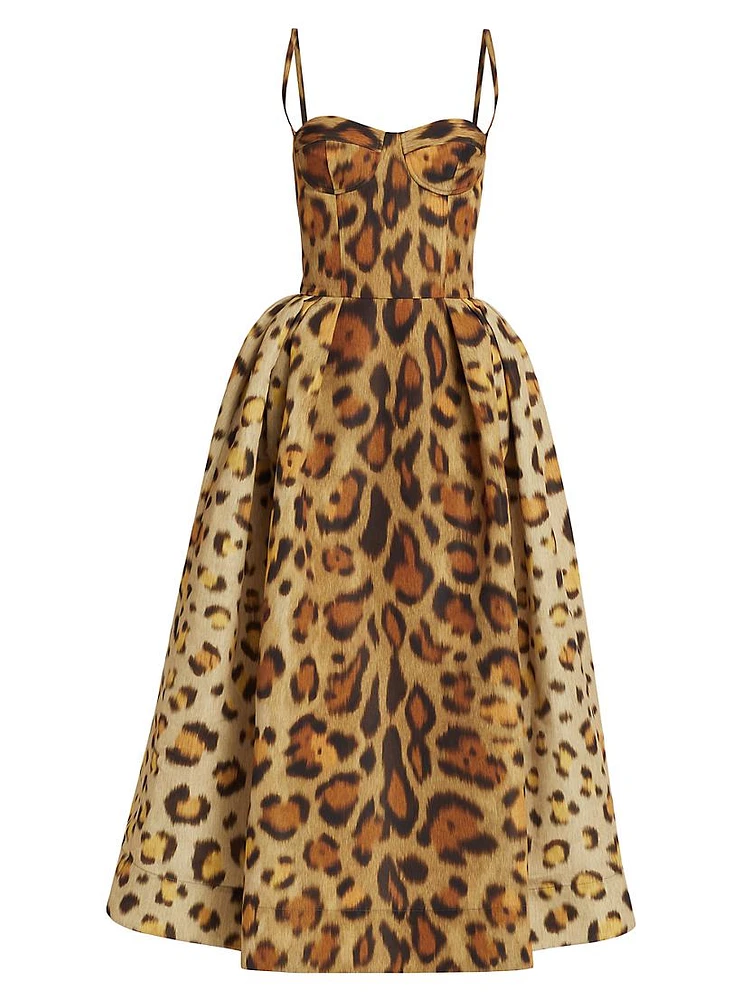 Jaguar Faille Bustier Cocktail Dress