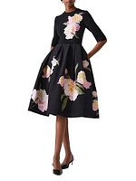 Floral Silk Cocktail Dress