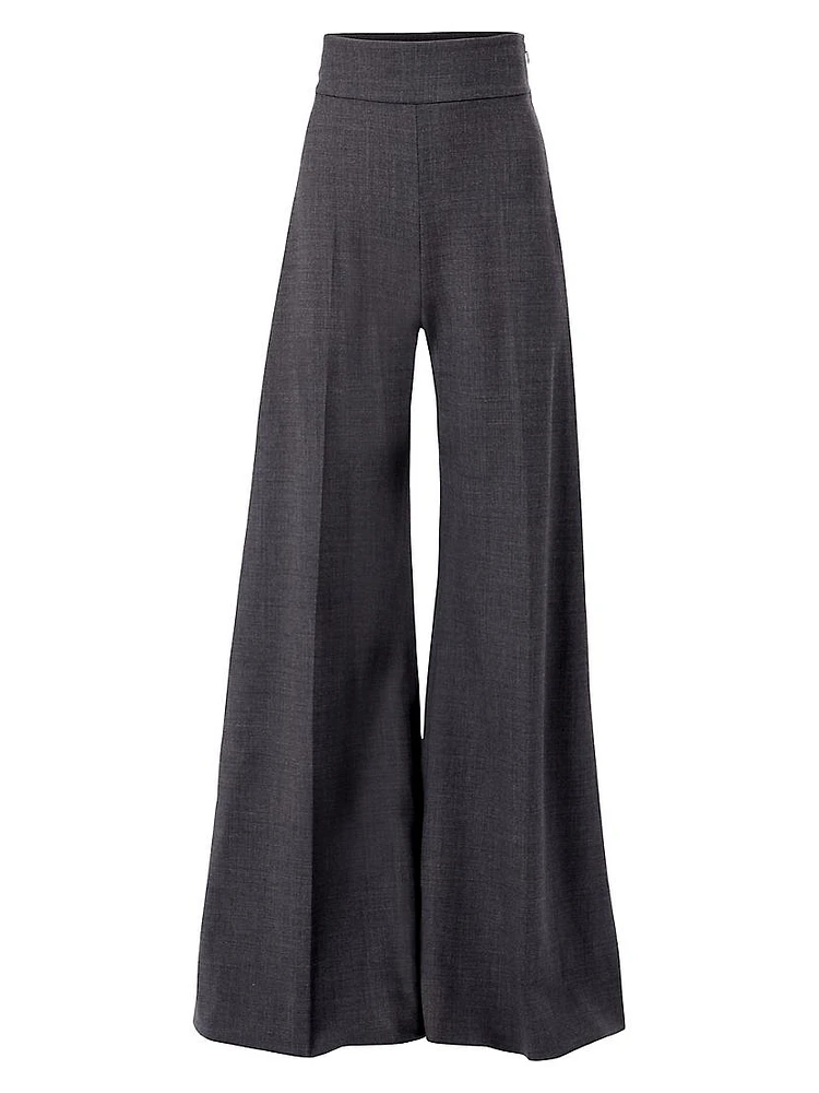 Wool Wide-Leg Trousers