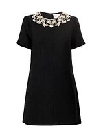 Embellished Shift Minidress