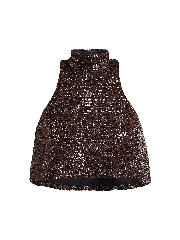 Sequin Halter Top