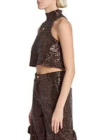 Sequin Halter Top