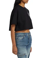 Swirl Leopard Cropped T-Shirt