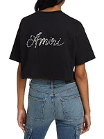 Swirl Leopard Cropped T-Shirt