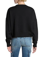 Wool MA Swirl Logo Crewneck Sweater