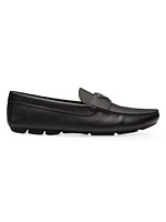 Saffiano Leather Driver Loafers