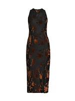 Darby Burnout Velvet Midi-Dress