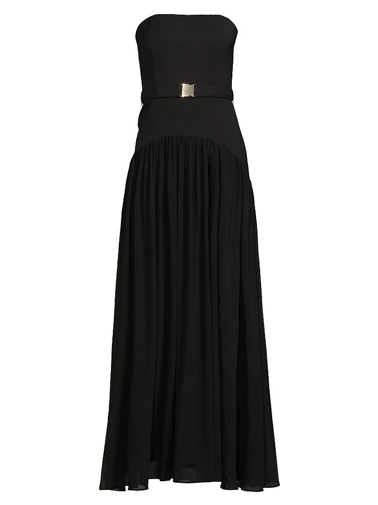 Carmel Strapless Belted Midi-Dress