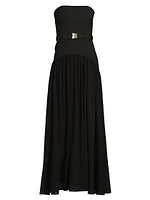 Carmel Strapless Belted Midi-Dress