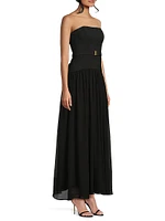 Carmel Strapless Belted Midi-Dress