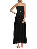 Carmel Strapless Belted Midi-Dress