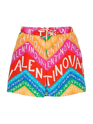 Crepe De Chine Chevron 24 Shorts