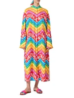 Valentino Chevron Poplin Midi Dress 24