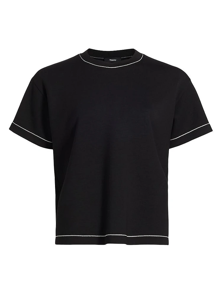 Double-Knit Crewneck T-Shirt