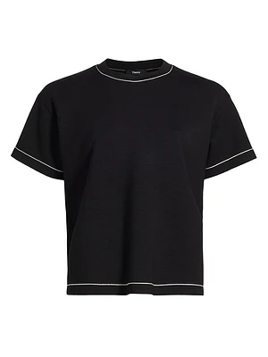 Double-Knit Crewneck T-Shirt