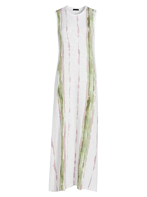 Paintstroke Sleeveless Maxi Dress