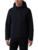 Miles Light-Down Vertical Quilted Jacket