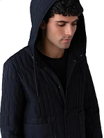 Miles Light-Down Vertical Quilted Jacket