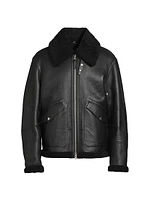 Atlas Shearling & Leather Aviator Jacket